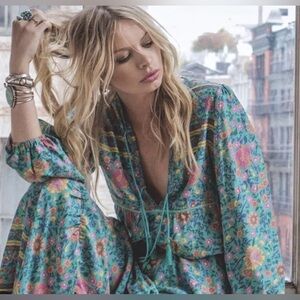 Spell And The Gypsy Folk Town Blouse Turquoise M